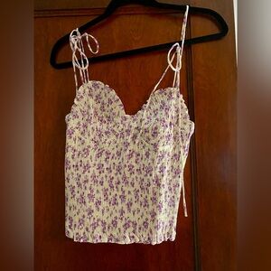 Zara Purple Floral Top